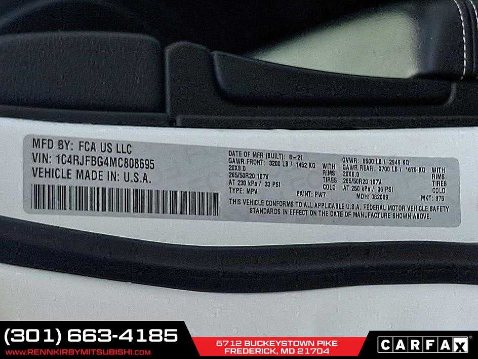 2021 Jeep Grand Cherokee 80th Anniversary