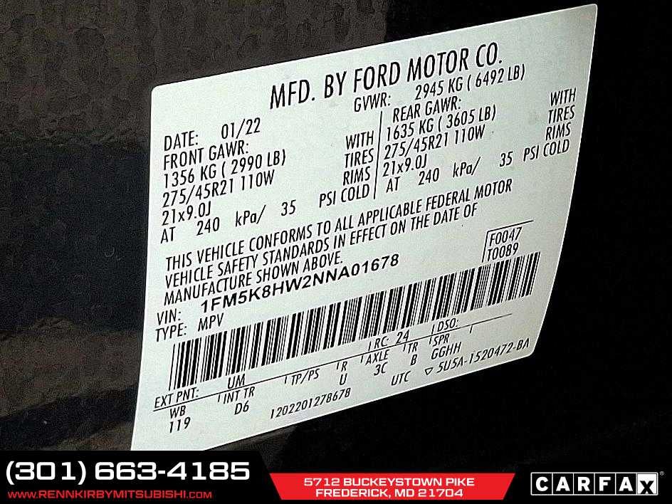 2022 Ford Explorer Platinum