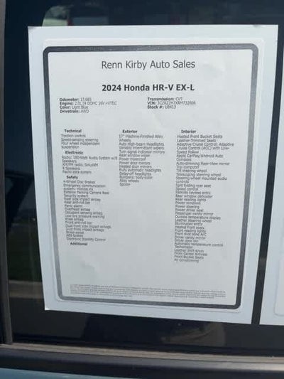 2024 Honda HR-V EX-L