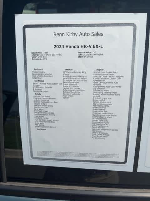 2024 Honda HR-V EX-L