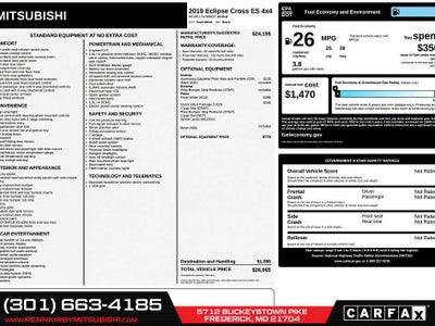 2019 Mitsubishi Eclipse Cross ES